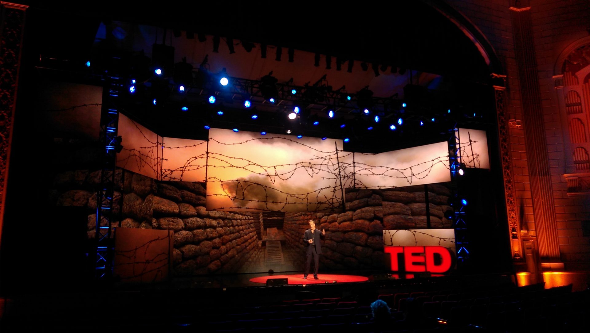 Screen stage screen graphics for TED Talks live by K brandon Bell