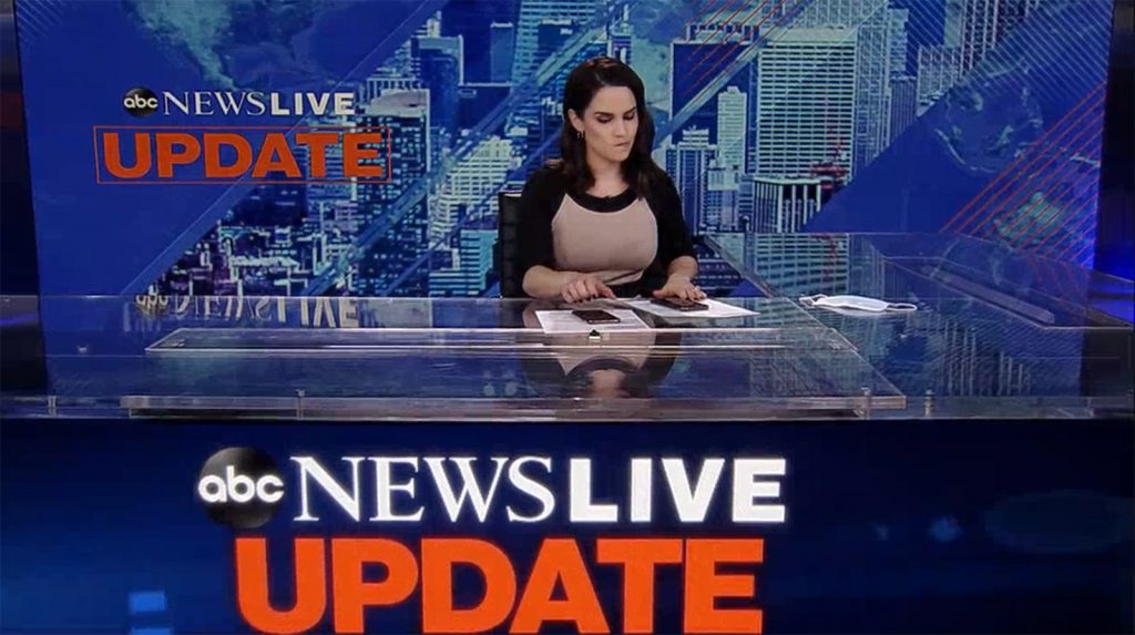 ABC News Live Update - set screen design by K Brandon Bell