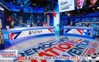 Set screen design for coverage of the Democratic National Convention, ABC News