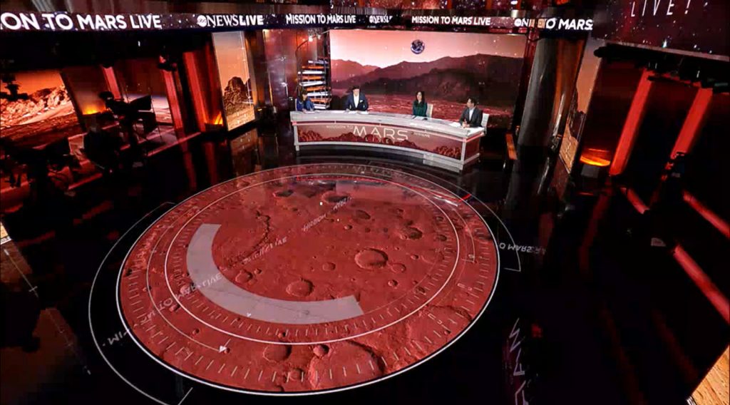 Mission to Mars - ABC News Live - set screen design by K Brandon Bell