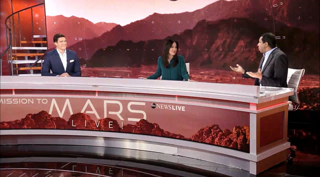 Mission to Mars - ABC News Live - set screen design by K Brandon Bell
